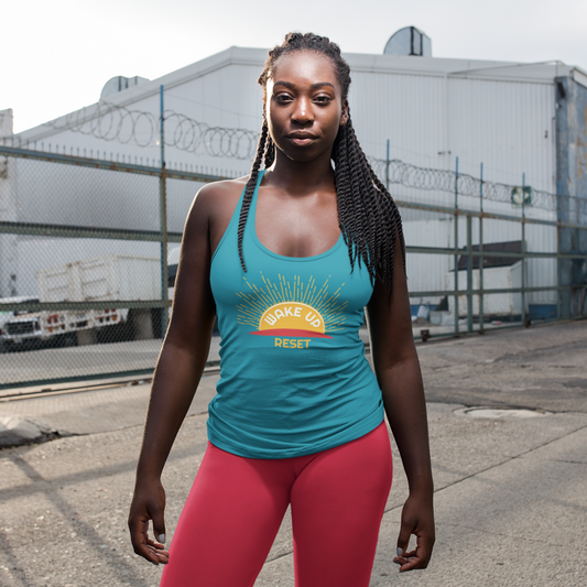 Wake UP Reset Racerback Tank