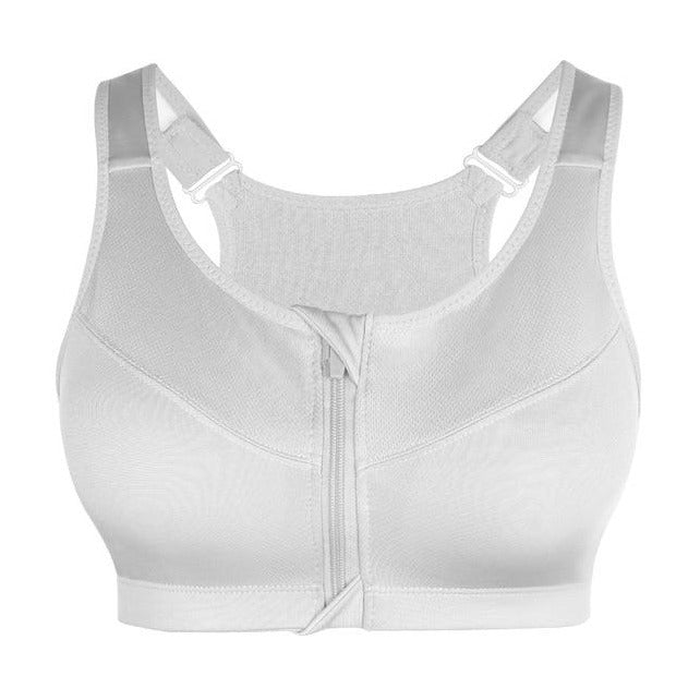 Push Up Zipper Sports Bra