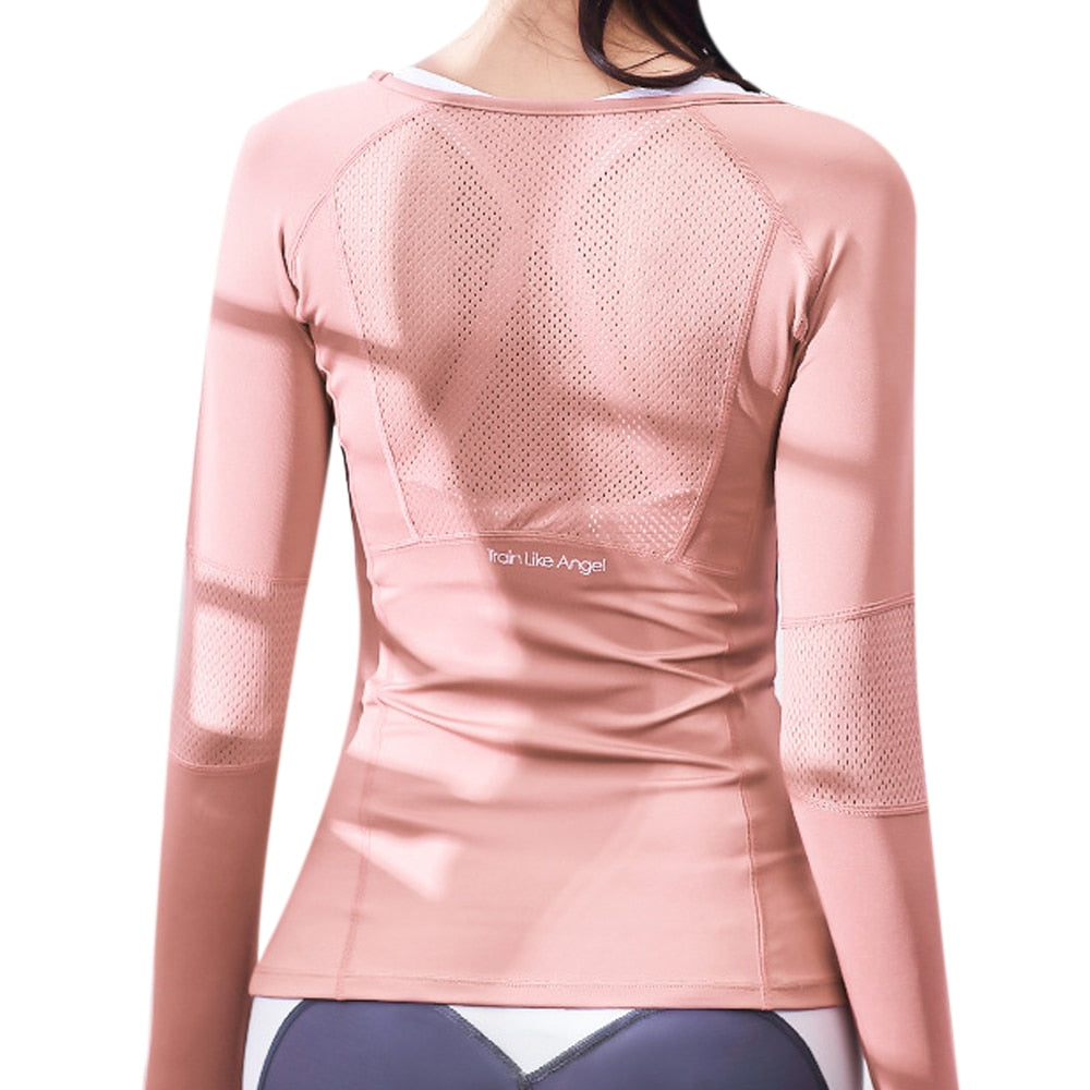 Wake Up Reset Long Sleeve Mesh Fitness Top